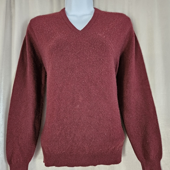 Vintage Jaeger rust red sik cashmere sweater Womens Medium 36 - Picture 2 of 9